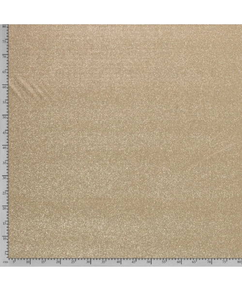 Elastyczna dzianina Jersey Brokat na sukienki - kolor beżowy